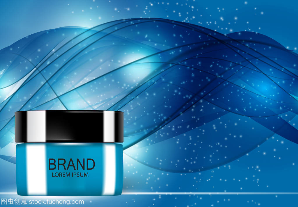 純凈呵護 3D現實載體插圖下的嬰兒護膚產品設計模板